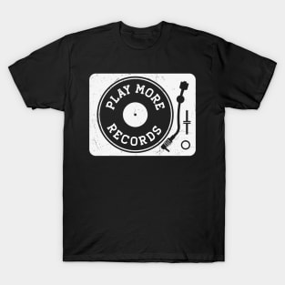 Vintage Play More Records Turntable // Vinyl Record Collector // Vinyl Junkie Music Lover B T-Shirt